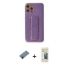 MARSİLYAN™- iPhone 12 Pro Kılıf Yörünge Yansıma - Siyah 6D Mat Seramik Hayalet Nano Ekran Koruyucu + Shine Kamera Lens Koruma Cam - SH