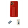 MARSİLYAN™- iPhone 12 Pro Kılıf Yörünge Yansıma - Siyah 6D Mat Seramik Hayalet Nano Ekran Koruyucu + Shine Kamera Lens Koruma Cam - SH