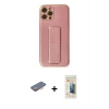 MARSİLYAN™- iPhone 12 Pro Kılıf Yörünge Yansıma - Siyah 6D Mat Seramik Hayalet Nano Ekran Koruyucu + Renkli Kamera Lens Koruma Cam - TU