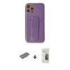 MARSİLYAN™- iPhone 12 Pro Kılıf Yörünge Yansıma - Siyah 6D Mat Seramik Hayalet Nano Ekran Koruyucu + Renkli Kamera Lens Koruma Cam - TU
