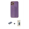MARSİLYAN™- iPhone 12 Pro Kılıf Yörünge Yansıma - Siyah 6D Mat Seramik Hayalet Nano Ekran Koruyucu + Renkli Kamera Lens Koruma Cam - YL