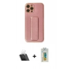 MARSİLYAN™- iPhone 12 Pro Kılıf Yörünge Yansıma - Siyah Polymer Nano Ekran Koruyucu + Kamera Lens Koruma Cam - SF