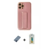MARSİLYAN™- iPhone 12 Pro Kılıf Yörünge Yansıma - Siyah Polymer Nano Ekran Koruyucu + Metal Kamera Lens Koruma Cam - MI