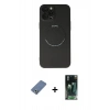 MARSİLYAN™- iPhone 12 Pro Kılıf Zirve Klasik Prime - Şeffaf 360 Full Body Arka Koruyucu + Metal Kamera Lens Koruma Cam - AKYL