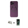 MARSİLYAN™- iPhone 12 Pro Kılıf Zirve Klasik Prime - Şeffaf 360 Full Body Arka Koruyucu + Rainbow Kamera Lens Koruma Cam - GD
