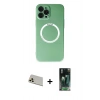 MARSİLYAN™- iPhone 12 Pro Kılıf Zirve Klasik Prime - Şeffaf 360 Full Body Arka Koruyucu + Rainbow Kamera Lens Koruma Cam - GD