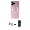MARSİLYAN™- iPhone 12 Pro Kılıf Zirve Klasik Prime - Şeffaf 360 Full Body Arka Koruyucu + Rainbow Kamera Lens Koruma Cam - GD