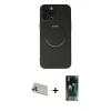 MARSİLYAN™- iPhone 12 Pro Kılıf Zirve Klasik Prime - Şeffaf 360 Full Body Arka Koruyucu + Rainbow Kamera Lens Koruma Cam - GD
