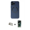 MARSİLYAN™- iPhone 12 Pro Kılıf Zirve Klasik Prime - Şeffaf 360 Full Body Arka Koruyucu + Rainbow Kamera Lens Koruma Cam - GD