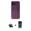 MARSİLYAN™- iPhone 12 Pro Kılıf Zirve Klasik Prime - Şeffaf 360 Full Body Arka Koruyucu + Kamera Lens Koruma Cam - SF