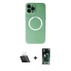 MARSİLYAN™- iPhone 12 Pro Kılıf Zirve Klasik Prime - Şeffaf 360 Full Body Arka Koruyucu + Kamera Lens Koruma Cam - SF
