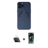 MARSİLYAN™- iPhone 12 Pro Kılıf Zirve Klasik Prime - Şeffaf 360 Full Body Arka Koruyucu + Kamera Lens Koruma Cam - SF