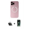 MARSİLYAN™- iPhone 12 Pro Kılıf Zirve Klasik Prime - Şeffaf 360 Full Body Arka Koruyucu + Kamera Lens Koruma Cam - SF