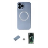 MARSİLYAN™- iPhone 12 Pro Kılıf Zirve Klasik Prime - Şeffaf 360 Full Body Arka Koruyucu + Shine Kamera Lens Koruma Cam - GS