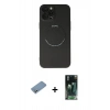 MARSİLYAN™- iPhone 12 Pro Kılıf Zirve Klasik Prime - Şeffaf 360 Full Body Arka Koruyucu + Shine Kamera Lens Koruma Cam - GS
