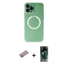 MARSİLYAN™- iPhone 12 Pro Kılıf Zirve Klasik Prime - Şeffaf 360 Full Body Arka Koruyucu + Shine Kamera Lens Koruma Cam - SABE