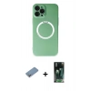 MARSİLYAN™- iPhone 12 Pro Kılıf Zirve Klasik Prime - Şeffaf 360 Full Body Arka Koruyucu + Shine Kamera Lens Koruma Cam - GS