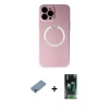 MARSİLYAN™- iPhone 12 Pro Kılıf Zirve Klasik Prime - Şeffaf 360 Full Body Arka Koruyucu + Shine Kamera Lens Koruma Cam - GI