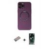 MARSİLYAN™- iPhone 12 Pro Kılıf Zirve Klasik Prime - Şeffaf 360 Full Body Arka Koruyucu + Shine Kamera Lens Koruma Cam - SABE