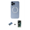 MARSİLYAN™- iPhone 12 Pro Kılıf Zirve Klasik Prime - Şeffaf 360 Full Body Arka Koruyucu + Shine Kamera Lens Koruma Cam - GD