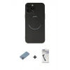 MARSİLYAN™- iPhone 12 Pro Kılıf Zirve Klasik Prime - Şeffaf Uv Polymer Nano Ekran Koruyucu + Shine Kamera Lens Koruma Cam - GI