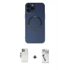 MARSİLYAN™- iPhone 12 Pro Kılıf Zirve Klasik Prime - Şeffaf Uv Polymer Nano Ekran Koruyucu + Shine Kamera Lens - GS