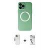 MARSİLYAN™- iPhone 12 Pro Kılıf Zirve Klasik Prime - Şeffaf Uv Polymer Nano Ekran Koruyucu + Shine Kamera Lens - GS
