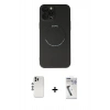MARSİLYAN™- iPhone 12 Pro Kılıf Zirve Klasik Prime - Şeffaf Uv Polymer Nano Ekran Koruyucu + Shine Kamera Lens - GS