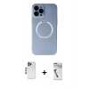 MARSİLYAN™- iPhone 12 Pro Kılıf Zirve Klasik Prime - Şeffaf Uv Polymer Nano Ekran Koruyucu + Shine Kamera Lens - MI