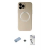 MARSİLYAN™- iPhone 12 Pro Kılıf Zirve Klasik Prime - Şeffaf Uv Polymer Nano Ekran Koruyucu + Shine Kamera Lens Koruma Cam - MI