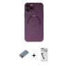 MARSİLYAN™- iPhone 12 Pro Kılıf Zirve Klasik Prime - Şeffaf Uv Polymer Nano Ekran Koruyucu + Metal Kamera Lens Koruma Cam - MR