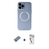 MARSİLYAN™- iPhone 12 Pro Kılıf Zirve Klasik Prime - Şeffaf Uv Polymer Nano Ekran Koruyucu + Metal Kamera Lens Koruma Cam - MR