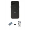 MARSİLYAN™- iPhone 12 Pro Kılıf Zirve Klasik Prime - Şeffaf Uv Polymer Nano Ekran Koruyucu + Metal Kamera Lens Koruma Cam - MR