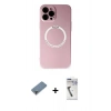 MARSİLYAN™- iPhone 12 Pro Kılıf Zirve Klasik Prime - Şeffaf Uv Polymer Nano Ekran Koruyucu + Metal Kamera Lens Koruma Cam - MR