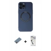 MARSİLYAN™- iPhone 12 Pro Kılıf Zirve Klasik Prime - Şeffaf Uv Polymer Nano Ekran Koruyucu + Metal Kamera Lens Koruma Cam - MR