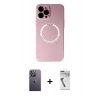 MARSİLYAN™- iPhone 12 Pro Kılıf Zirve Klasik Prime - Şeffaf Uv Polymer Nano Ekran Koruyucu + Neon Fosforlu Kamera Lens - BZ