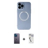 MARSİLYAN™- iPhone 12 Pro Kılıf Zirve Klasik Prime - Şeffaf Uv Polymer Nano Ekran Koruyucu + Neon Fosforlu Kamera Lens - MI