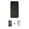 MARSİLYAN™- iPhone 12 Pro Kılıf Zirve Klasik Prime - Şeffaf Uv Polymer Nano Ekran Koruyucu + Neon Fosforlu Kamera Lens - MI