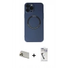 MARSİLYAN™- iPhone 12 Pro Kılıf Zirve Klasik Prime - Şeffaf Uv Polymer Nano Ekran Koruyucu + Rainbow Kamera Lens Koruma Cam - GD