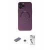 MARSİLYAN™- iPhone 12 Pro Kılıf Zirve Klasik Prime - Şeffaf Uv Polymer Nano Ekran Koruyucu + Renkli Kamera Lens Koruma Cam - TU