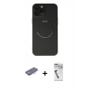 MARSİLYAN™- iPhone 12 Pro Kılıf Zirve Klasik Prime - Şeffaf Uv Polymer Nano Ekran Koruyucu + Renkli Kamera Lens Koruma Cam - TU