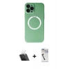 MARSİLYAN™- iPhone 12 Pro Kılıf Zirve Klasik Prime - Şeffaf Uv Polymer Nano Ekran Koruyucu + Kamera Lens Koruma Cam - SF