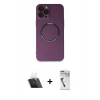 MARSİLYAN™- iPhone 12 Pro Kılıf Zirve Klasik Prime - Şeffaf Uv Polymer Nano Ekran Koruyucu + Kamera Lens Koruma Cam - SF