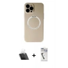MARSİLYAN™- iPhone 12 Pro Kılıf Zirve Klasik Prime - Şeffaf Uv Polymer Nano Ekran Koruyucu + Kamera Lens Koruma Cam - SF