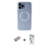 MARSİLYAN™- iPhone 12 Pro Kılıf Zirve Klasik Prime - Şeffaf Uv Polymer Nano Ekran Koruyucu + Shine Kamera Lens Koruma Cam - SABE