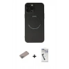 MARSİLYAN™- iPhone 12 Pro Kılıf Zirve Klasik Prime - Şeffaf Uv Polymer Nano Ekran Koruyucu + Shine Kamera Lens Koruma Cam - SABE