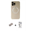 MARSİLYAN™- iPhone 12 Pro Kılıf Zirve Klasik Prime - Şeffaf Uv Polymer Nano Ekran Koruyucu + Shine Kamera Lens Koruma Cam - SABE