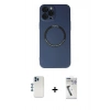 MARSİLYAN™- iPhone 12 Pro Kılıf Zirve Klasik Prime - Şeffaf Uv Polymer Nano Ekran Koruyucu + Shine Kamera Lens - MI