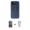 MARSİLYAN™- iPhone 12 Pro Kılıf Zirve Klasik Prime - Şeffaf Uv Polymer Nano Ekran Koruyucu + Neon Fosforlu Kamera Lens - YL