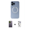 MARSİLYAN™- iPhone 12 Pro Kılıf Zirve Klasik Prime - Şeffaf Uv Polymer Nano Ekran Koruyucu + Neon Fosforlu Kamera Lens - YL